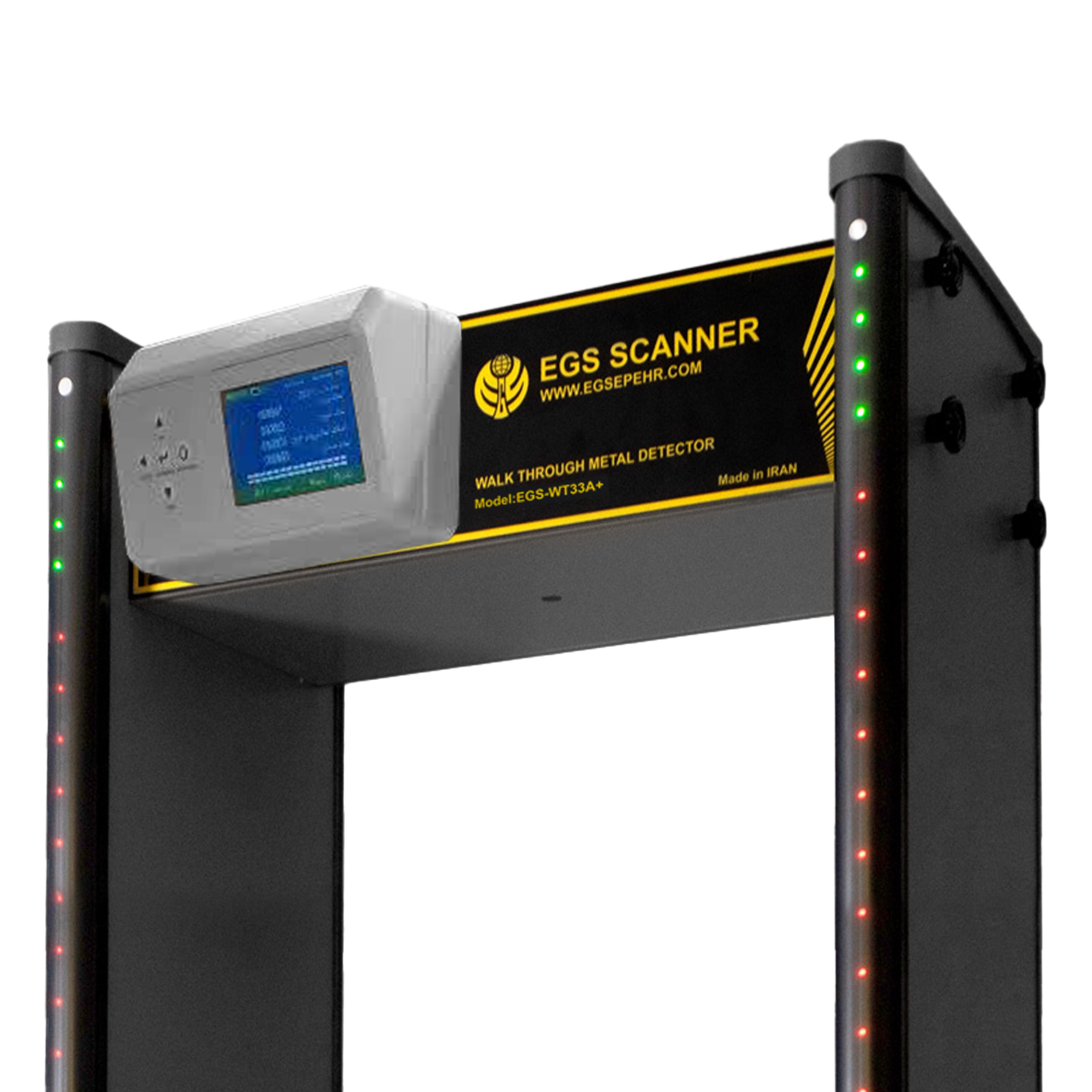 گیت بازرسی فلزیاب EGS-WT33 A100 مانیتور خمیده【قیمت و خرید گیت ایستاده و دروازه ای】